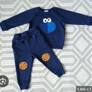 Hanna Andersson - 2T - Sesame Street Cookie Monster French Terry Sweats Set